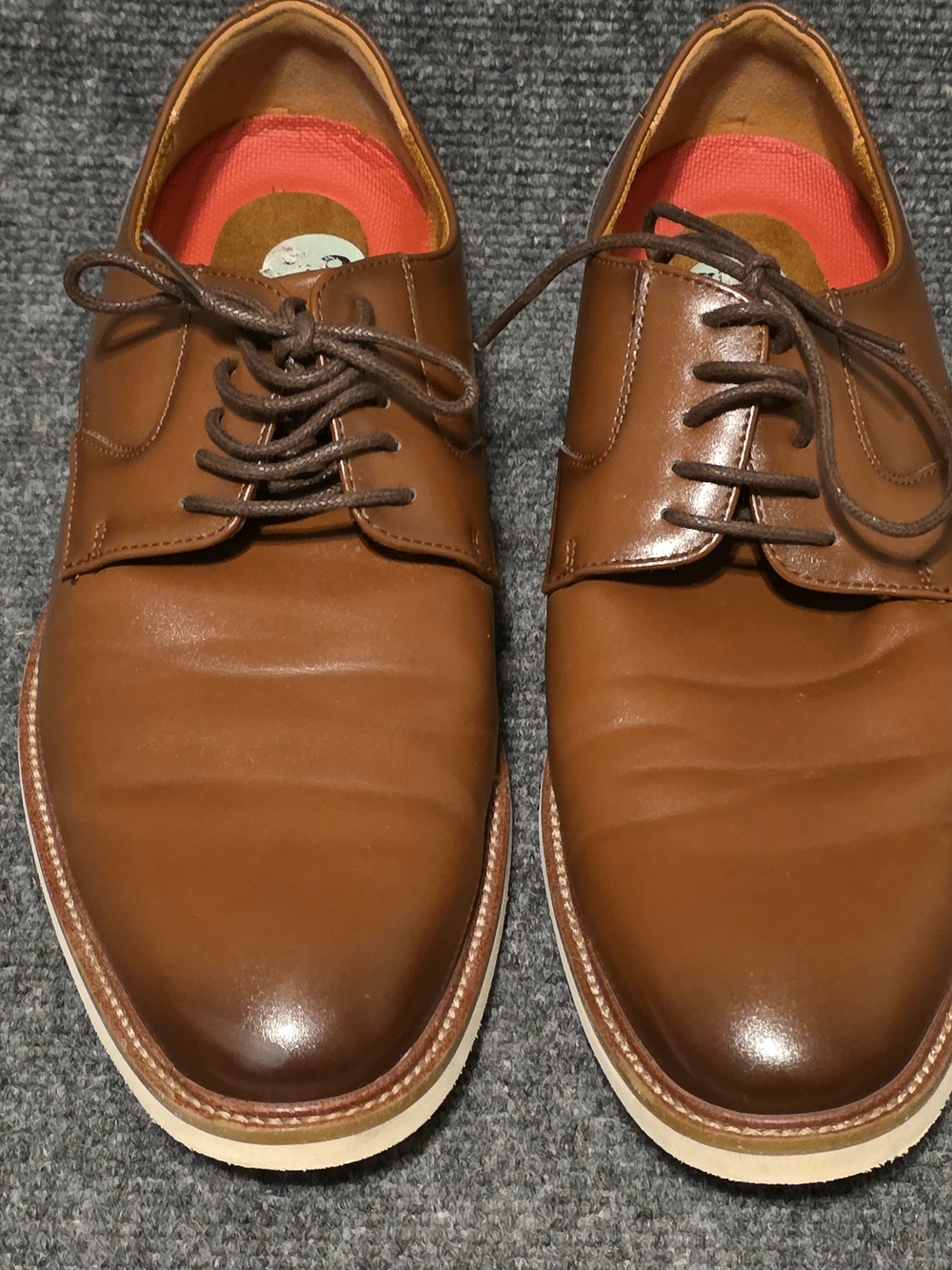 Stacy Adams Men’s Brown Leather Lace-Up Dress Sneakers Oxford Shoes 8.5